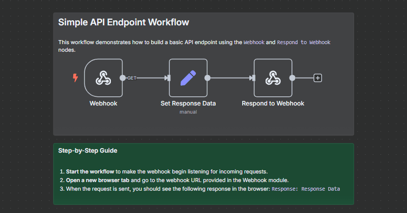 Simple API Endpoint Workflow: Create GET-Based API Responses in n8n