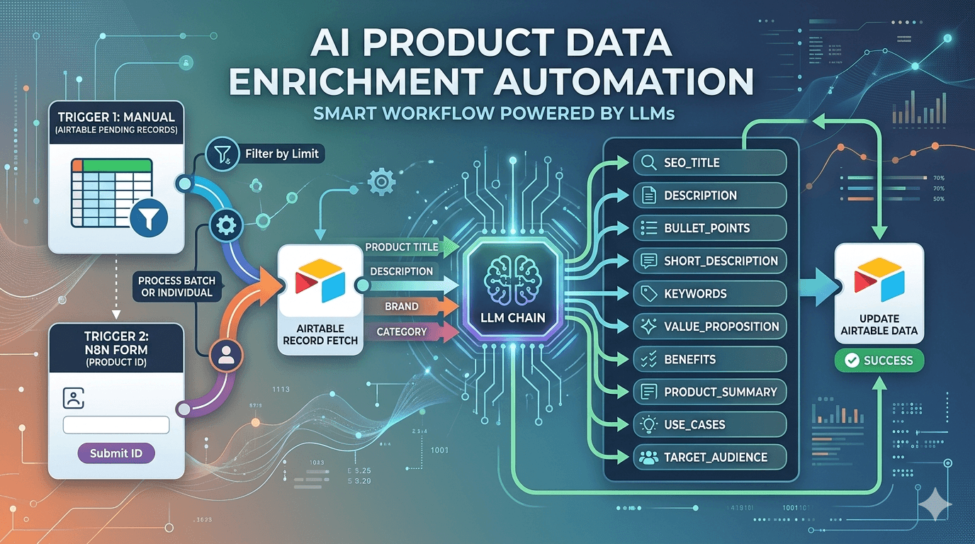 Build an AI Product Data Enrichment Automation with n8n, Airtable, and OpenAI GPT